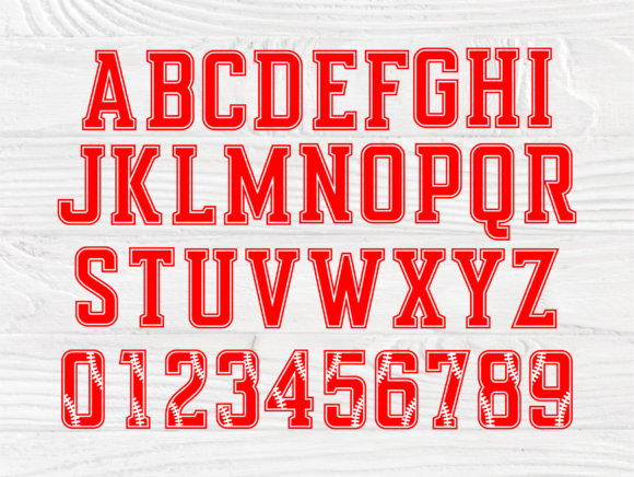 Baseball Font Cut Files: Letters for Sporty Designs