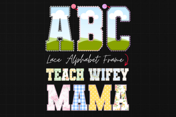 Elevate Your Brand with Lace Alphabet Canva Font Frame