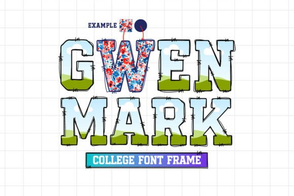 Explore the Gwen Mark Canva Font Frame Template