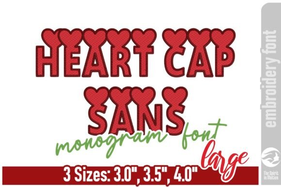 Heart Cap Sans Monogram Font - Large: Bold, Durable Type for Impactful Projects
