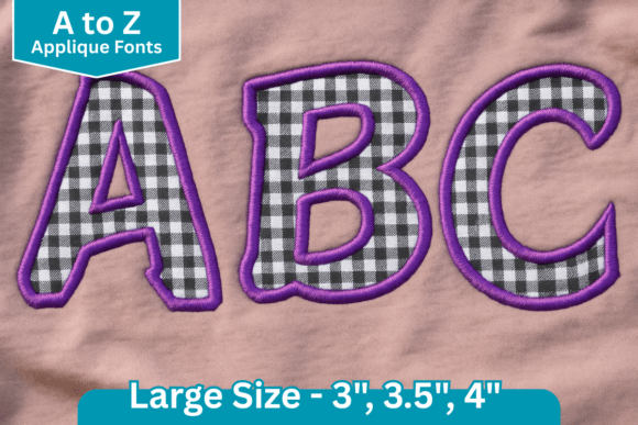 Joyful Curve Applique Embroidery Font: A Bold Handmade Touch