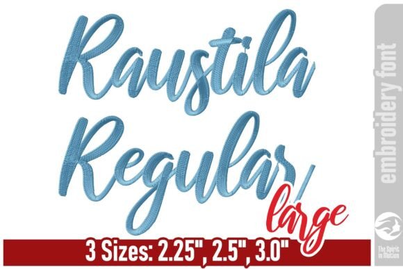 Raustila Embroidery Font - Large: Elevate Your Stitchwork