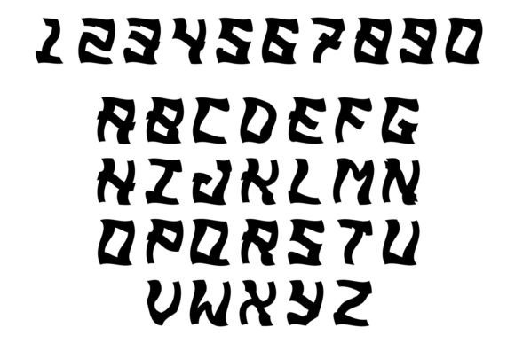 Scary Font: Bold Black and White Uppercase Design