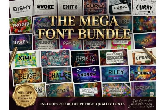 The Mega Font Bundle: Your Complete Creative Toolkit