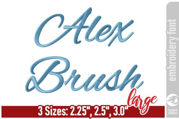 Understanding the Alex Brush Script Embroidery Font - L