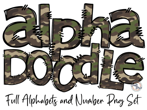 Unleashing Creativity with Camo Doodle Font Letters Alphabet PNG